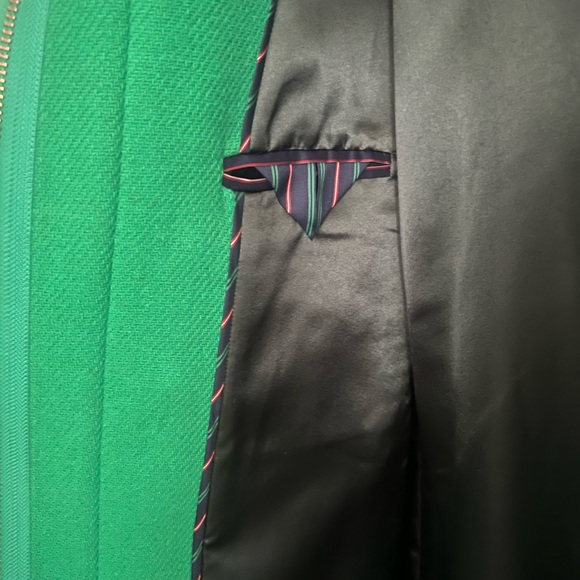 J. Crew Women's Vibrant Green Cacoon Coat Italian Stadium Cloth Wool - Picture 5 of 11